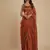Dark Orange Party wear Lehenga Saree