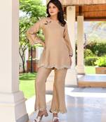 Silk sequin embroidered coord set