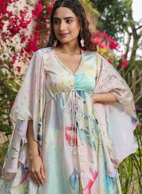Multicolor asymmetrical top with flared pants 2