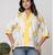 White & yellow summer printed cotton top