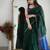Dark green elegant silk blend saree