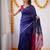 Royal blue festive silk blend saree