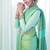 Mint green elegant woven silk blend saree