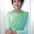 Mint green elegant woven silk blend saree