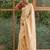 Classic beige silk blend designer saree