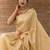 Classic beige silk blend designer saree