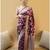 Purple woven silk blend designer saree