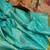 Turquoise silk blend traditional saree fabric