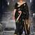 Elegant black silk blend designer saree