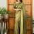 Elegant olive green silk blend saree