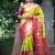 Traditional green pink silk blend saree