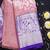 Pink woven silk blend banarasi saree