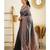 Elegant grey traditional silk blend saree