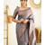Elegant grey traditional silk blend saree