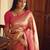 Elegant peach pink silk blend saree