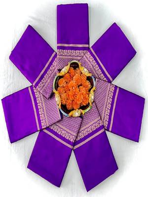 Elegant purple traditional silk blend saree 2