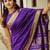 Elegant purple traditional silk blend saree