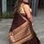 Classic brown traditional silk blend saree