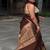 Classic brown traditional silk blend saree