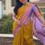 Mustard yellow elegant silk blend saree