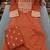 Beautiful jaipuri a women's rust orange cotton printed kurti set with a dupatta