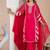 Beautiful jaipuri a pink lehriya printed indian kurta set with a matching dupatta and pants