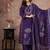 Beautiful jaipuri a purple-colored women's ethnic wear kurta set with a geometric print