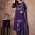 Beautiful jaipuri a purple-colored women's ethnic wear kurta set with a geometric print