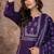 Beautiful jaipuri a purple-colored women's ethnic wear kurta set with a geometric print