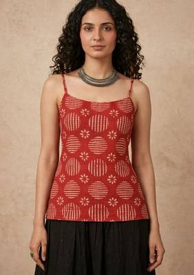 Red cotton corset kurti 1