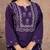 Beautiful jaipuri a purple-colored women's ethnic wear kurta set with a geometric print