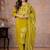 Beautiful jaipuri a yellow-colored women's ethnic wear kurta set with a geometric print