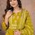 Beautiful jaipuri a yellow-colored women's ethnic wear kurta set with a geometric print