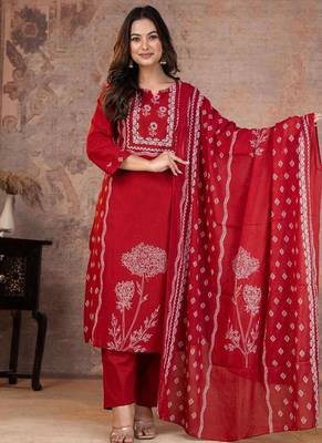 Beautiful jaipuri a mustard-colored women's ethnic wear kurta set with a geometric print 1