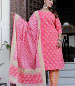 Beautiful jaipuri block-printed ethnic wear women's kurta set