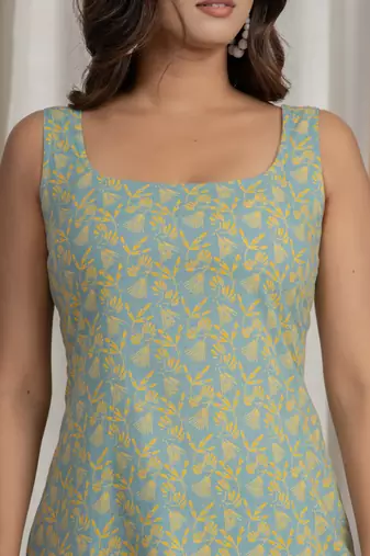 Olive green corset kurti