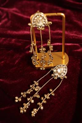 Long chain ghungroo statement earrings 3