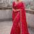 Rani Pink Color Dori embroidery work satin Saree 