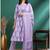 Yash gallery women's cotton buta print a-line kurta paired with elastic bottom and duptta (lavender)
