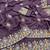 Lavender color thread work embroidered Saree Georgette silk saree