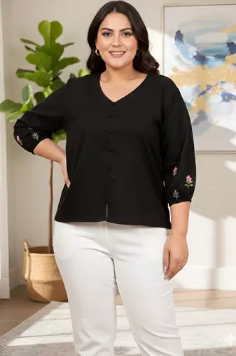 Yash gallery women's black cotton bandhani print a-line kurta with pant and duptta (black)