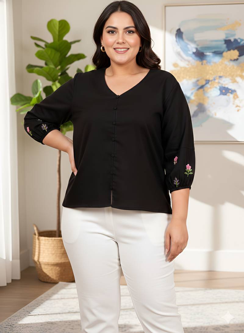 Yash gallery women's black cotton bandhani print a-line kurta with pant and duptta (black)