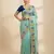 Sky Blue color Sequences and multi thread Saree satin sarees 