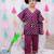 Pure cotton badhani kaftan & plazao set for girls  purple