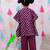 Pure cotton badhani kaftan & plazao set for girls  purple
