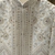 off white raw silk sequin beadwork indo western sherwani