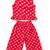 Pure cotton badhni crop top  with palazzo set for infant girls  red