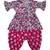 Indowestern angarakha kurti with dhoti  for infant girls  red