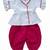 Indowestern angarakha kurti with dhoti  for infant girls  white