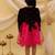 Full sleeves velvet party frock for girls  wine